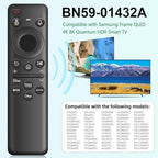 BN59-01432A Solar Voice Remote Replacement for Samsung TV Remote with Bluetooth Rechargeable Solar Cell, Compatible with Samsung Neo QLED Smart 8K HDR Ultra HD TVs, VG-TM2360E New 2023 Model, Black