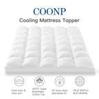 COONP Queen Mattress Topper, Extra Thick Pillowtop, Cooling and Plush Mattress Pad Cover 400TC Cotton with 8-21 Inch Deep Pocket 3D Snow Down Alternative Fill