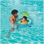SwimWays Baby Spring Float Splash N Play, Baby Pool Float with Canopy & UPF Protection, Swimming Pool Accessories for Kids 9-24 Months