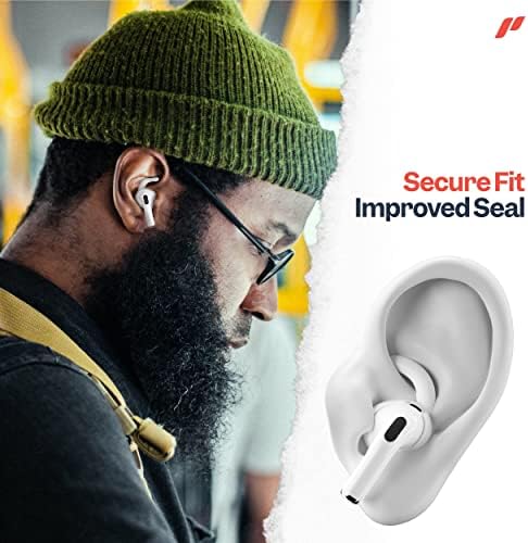 Proof Labs 3 Pairs AirPods 3 Ear Hooks Covers [Added Storage Pouch] Grip Tips Anti Slip Wings Accessories Compatible with Apple AirPod 3rd Generation (White)
