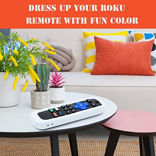 5Pack Case for Roku Remote, Cover for Hisense/TCL Roku TV Steaming Stick/Express Universal Replacement Controller Silicone Sleeve Skin Glow in The Dark Green Sky Purple Red