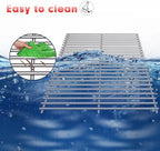 BBQ Grill Grates Replacement for Cuisinart Gas Grill CGG-200, CGG-220, CGG-240, Stainless Steel Cooking Grate Grids Gas Grill Parts Accessories 18 Inch for All Foods Portable Gas Grillls