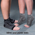 TechWare Pro Ankle Brace Compression Sleeve - Relieves Achilles Tendonitis, Joint Pain. Plantar Fasciitis Foot Sock with Arch Support Reduces Swelling & Heel Spur Pain. (Gray, XXL)