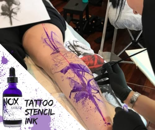 Electrum Nox Violet Tattoo Stencil Ink Create Flawless, Long-Lasting, Use The Hectograph Stencil Ink That Tattoo Artist Natalie Nox Uses, 2 Ounces