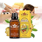 5 Pack Ginger Oil 100% Pure Natural Lymphatic Drainage Ginger Oil,SPA Ginger Massage Oils Repelling Cold and Relaxing Active Oil-30ml/Bottle