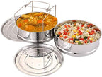 Aozita Stackable Steamer Insert Pans with Sling for Instant Pot Accessories 6/8 qt - Pot in Pot, Baking, Casseroles, Lasagna Pans, Food Steamer for Pressure Cooker, Upgrade Interchangeable Lids
