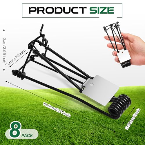 Qualirey 8 Pcs Outdoor Gopher Trap Easy Set Mole Trap Weather Resistant Gopher Killer Vole Trap for Lawn Garden Farm (Black)