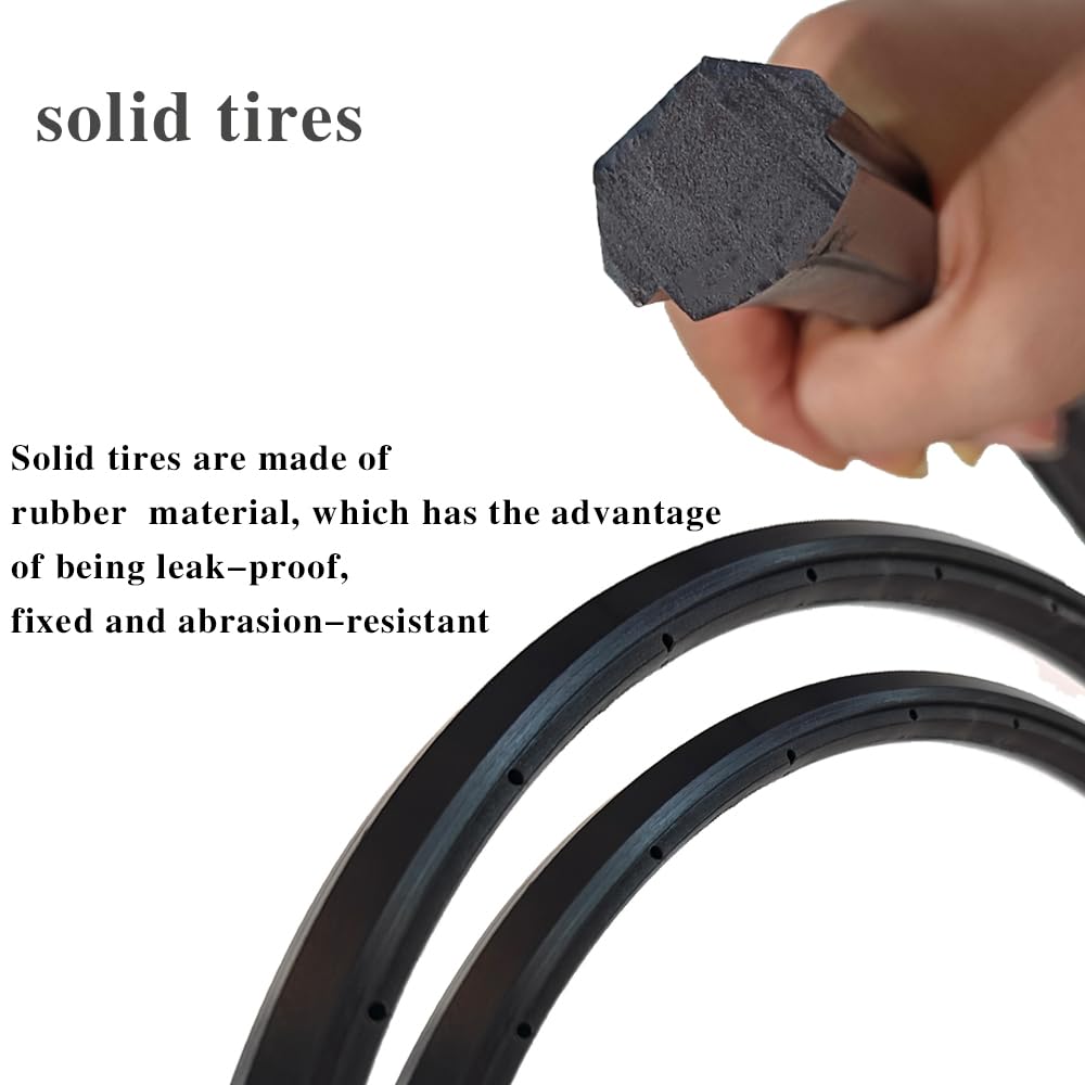 Wheelchair Rear Wheel Replacement Tire, Wheelchair Tire, 24 "X 1" Universal Flat-Free Polyurethane Tire, Suitable For Manual Wheelchair Tire Replacement (1 Pair)