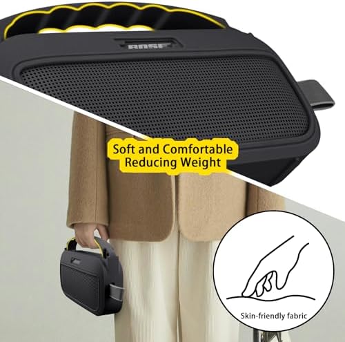 co2CREA Soft Silicone Case Replacement for Bose New SoundLink Flex 2nd Gen Bluetooth Portable Speaker (Silicone Case, Black Case)