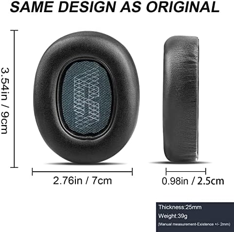 Replacement Ear Pads for JBL Live 650/660BTNC E65BTNC Headphone, Ear Cushions Headset Earpads with Noise Cancelling Memory Foam
