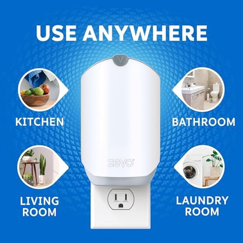 Zevo Flying Insect Trap for Indoors: Light Trap Captures Fruit Flies, Gnats and Houseflies, Starter Kit (1 Plug-in Base + 1 Cartridge)