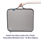 CYLEN Ifoam Gel Infused Memory Foam Layer Wheelchair Cushion - Seat Cushion for Wheelchair-Office Chair, Kitchen Chair, Car Seats-Pressure Sore and tailbone Pain Relief-High Dense Polyfoam Base(Black)