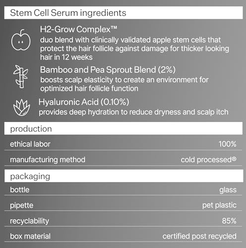 ACT+ ACRE Cold Processed Stem Cell Scalp Serum - Promotes Thicker and Fuller-Looking Hair - Soothes and Hydrates the Scalp - Sulphate and Paraben Free - Aloe Vera for Improved Scalp Health - 1 fl oz.
