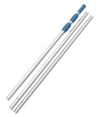 KEMANO Professional 15ft Heavy Duty Swimming Pool Pole, Telescopic Aluminum, Adjustable 3.4-15ft, Fits Pool Vacuum, Net, Brush, Hook, Cleaning Tools, Universal Mount, Anti-Slip Grip, Twist Lock Design