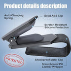One-Handed-Operation Sunglasses Holder for Car, Visor Sunglass Holder Clip, Car Accessories Interior, Universal Fit Silicone Padded Visor Sunglass Holder Car, Unmatched Durability