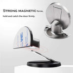 Magnetic Door Stop,Magnetic Door Stopper Brushed Satin Nickel,Floor Metal Magnetic Door Catch Invisible Door Holder with Adhesive,Stainless Steel Heavy Duty Silver Doorstop