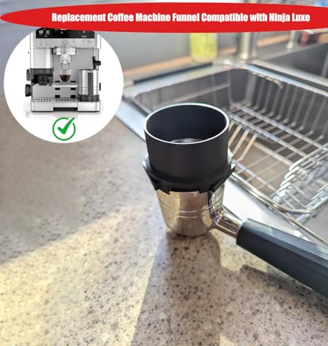 Replacement Coffee Machine Funnel Compatible with Ninja Luxe,Perfect Replacement Funnel to Get Machine Working Optimally Again(Black)