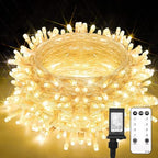 suddus 300 Led Christmas Lights Outdoor, 99ft Christmas Tree Lights Connectable, Warm White Christmas Lights Indoor for Xmas Holiday Yard Party Porch Holiday Lights Decor