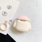 Case Compatible with AirPods 4, Cute Creative Pet Hat Teddy Dog Earphone Case, Puppy Style Soft Silicone Earphone Protection Skin for AirPods4 +Hook -Brown