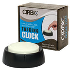 Cirbic Large Talking Alarm Clock for Blind - Announcing Time, Date and Week of Day. Perfect for Visually impaired, Elderly, Hearing aid (White)
