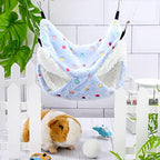 BOAO 2 Pcs Guinea Pig Rat Hammock Guinea Pig Hamster Ferret Hanging Hammock Accessories for Small Animals Chinchilla Parrot Sugar Glider Ferret Squirrel(Rose Color, Blue, Dot Pattern)