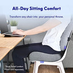 C CUSHION LAB Patented Pressure Relief Seat Cushion for Long Sitting Hours on Office/Home Chair, Car, Wheelchair - Extra-Dense Memory Foam for Hip, Tailbone, Coccyx, Sciatica - Wellness Green