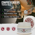 Hustle Butter Deluxe – Tattoo Butter for Before, During, and After the Tattoo Process – Lubricates and Moisturizes – 100% Vegan Replacement for Petroleum-Based Products – 1 oz