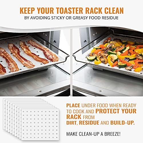 Parchment Baking Paper for Air Fryer Toaster Oven 12 x 13, Non-Stick Liners for Toaster Countertop and Large Toaster Oven, Air Fryer Accessories for Gowise, Kitchenaid, Emeril, Ninja, Kalorik + More