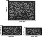 12 Pieces Zipper Nylon Mesh Pouch, Mesh Cosmetic Bags Makeup Bags Pencil Case, Multipurpose Travel Bags for Cosmetic School Office Supplies and Travel Accessories (Black Lace, Assorted Sizes)