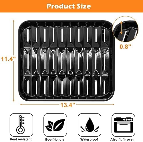 Air Fryer Grill Pan for Ninja Foodi DT251 Digital Air Fryer Countertop Oven, 13.4 * 11.4'' Air Fryer Grill Plate Crisper Plate Rack Accessories Replacement Parts Tray,Dishwasher Safe