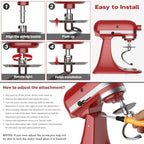 GVODE Stainless Steel Spiral Dough Hook for KitchenAid Stand Mixer, Bread Hook Attachment Fits 4.5-5 QT Mixing Bowl for Tilt-Head Stand Mixers, For KitchenAid Stand Mixer Accessories, Dishwasher Safe
