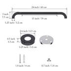 24 Inch Anti Slip Shower Grab Bar Oil Rubbed Black 1.25" Diameter,Munzong Bathroom Grab Bar, Knurled Bathroom Balance Bar,Safety Hand Rail Support Handicap Elderly Senior Assist Bath Handle