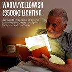 MagniPros 5X Large LED Page Magnifier for Reading with 3 Color Lighting Modes & Anti-Glare Lens to Reduce Eye Strain-Perfect for Small Print, Aging Eyes, Low Vision & Seniors