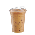 Comfy Package [16 oz. - 100 Count Crystal Clear Plastic Cups With Strawless Sip-Lids, Disposable Iced Coffee Cups with Lids - Ideal for Cold Beverages, and To-Go Drinks