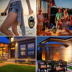 2 Pack Outdoor Bluetooth Speakers Waterproof Wireless, Birthday Gifts for Men Dad, LED Flame Ambient Light, Camping Patio Accessories, Unique Gifts for Him Husband Boyfriend Dad Gifts