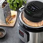 Sousvide Art 7-in-1 Instant Pot Air Fryer Lid 8 qt, Instant Pot Pressure Cooker Attachment - Fryer Lid - Instapot Accessory - Air Fryer Accessories Combo with Basket, Rack, Mat, Tongs, Cookbook