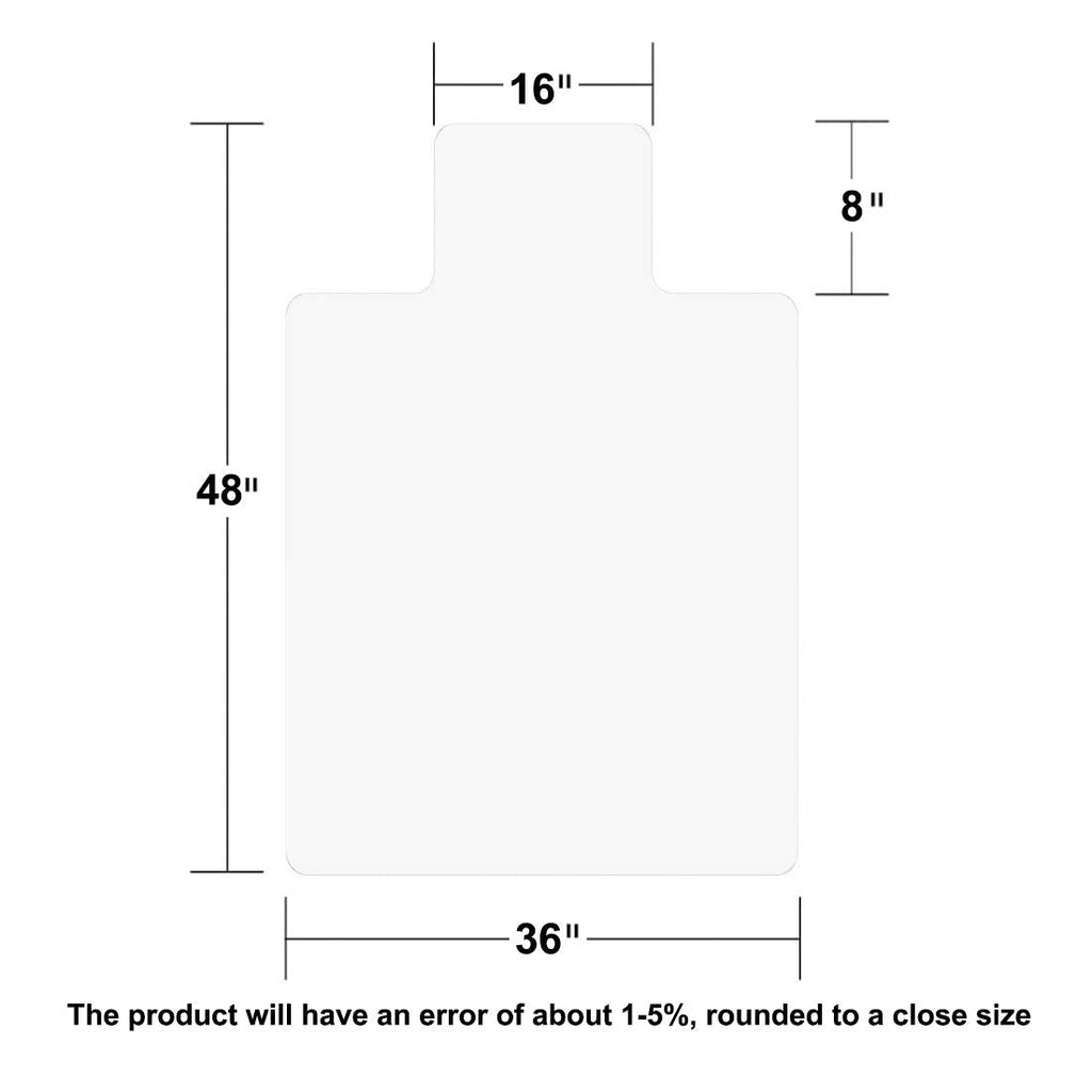 Office Chair Mat for Hardwood Floor, 36"x48" Clear Desk Chair Mat Easy Glide for Rolling Chair, Heavy Duty Vinyl Floor Protector Mat for Home or Office, Easy Clean and Flat Without Curling