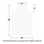 Office Chair Mat for Hardwood Floor, 36"x48" Clear Desk Chair Mat Easy Glide for Rolling Chair, Heavy Duty Vinyl Floor Protector Mat for Home or Office, Easy Clean and Flat Without Curling