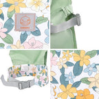 GAGAKU Baby Carrier for Dolls Reborn Baby Doll Carrier Kids Toy Play Baby Carrier for Stuffed Animals Babydoll Accessories for Toddlers - Green - Flowers Plumeria