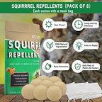 SUAVEC Squirrel Repellent, Chipmunk Repellent Outdoor, Squirrels Repellent for Garden, Squirrel Deterrent Mint, Outdoor Repellent Squirrels for Attic, Keep Squirrel Away for Plant-8 Pack