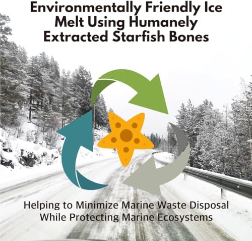 Star'sTech ECO-ST Starfish Extract Ice Melt Safe For Concrete - Eco Friendly & Pet Safe Ice Melt For Snow - Fast Acting Snow Melt and Effective at -30℉ (11lb)
