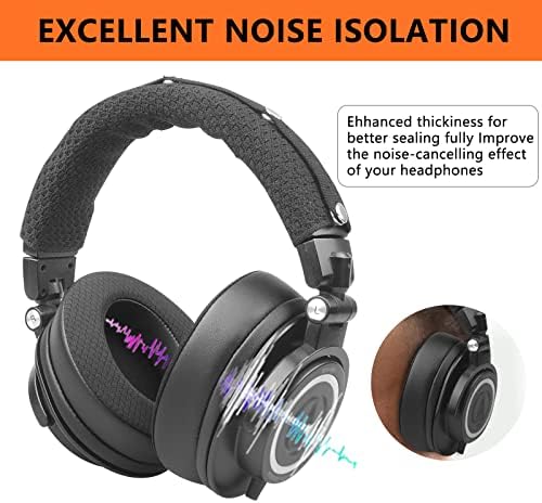 GVOEARS Replacement Earpads for Audio Technica ATH M50X/M40X/M30, HyperX Cloud/Alpha, Sony MDR-7506 Series, Steelseries Arctis earpads Replacement, Ear Cushions Also fit Turtle Beach Stealth & More