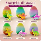 Dinosaur Hatching Surprise Easter Eggs for Kids - 6 Pack - Grows 600% - Dino Egg Toys for Boys & Girls Age 3-8 - Gift Ideas, Party Favors, Easter Basket Stuffers - Gifts for Girls Ages 3 4 5 6 7 8
