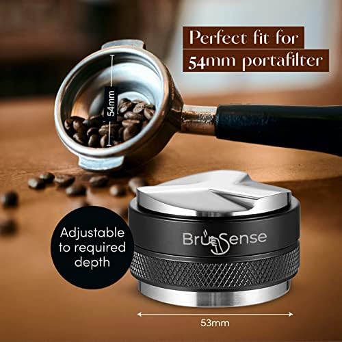 53mm Espresso Tamper & Distributor | Accessories Include Own Tamp Mat For Quick Storage | Ideal Tools For Breville/Sage Automatic Coffee Machine.