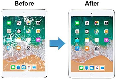 for iPad 6 (6th Gen 2018) A1893 A1954 Screen Replacement Glass Touch Digitizer Repair Kit with Home Button & Tools - Only for iPad 6 6th Generation (White)