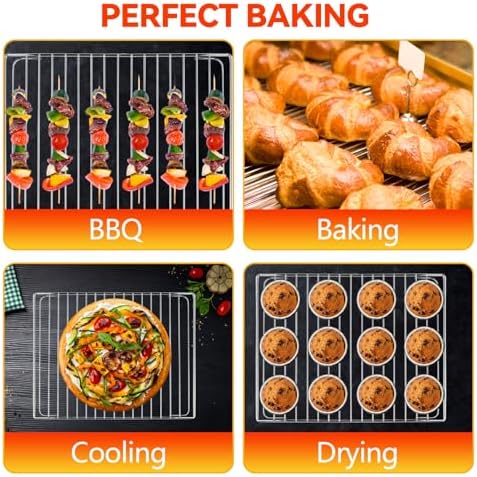 Stainless Steel Oven Rack for Breville Smart Oven BOV800XL, Plus BOV810BSS, Pro BOV845BSS. SP0002651, Oven Racks Replacements, Cooling Racks for Cooking and Baking