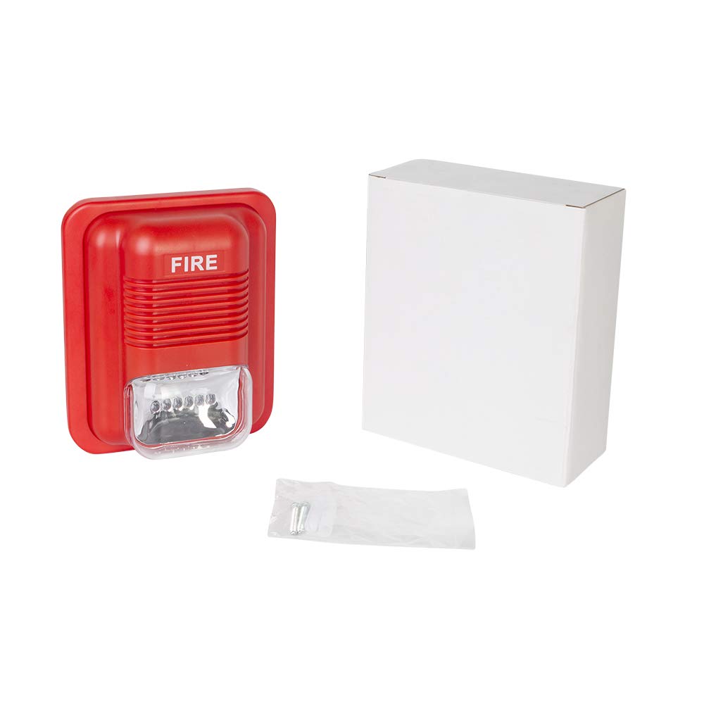 Fire Alarm Siren Security Horn Buzzer 12VDC 24V Sound and Light Fire Warning Strobe Siren for Single Action Manual Pull Station or Alarm System
