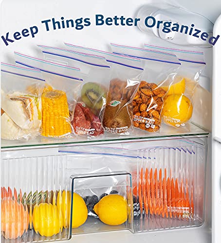 24/7 Bags | Double Zipper Seal Storage Bags, Quart Size, 200 Count (4 Packs of 50) Easy Open Tabs, BPA-Free