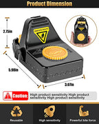 6 Pack Mouse Traps, Large Rat Trap for Home, Instant Kill Trap for Indoor, Reusable Sanitary Safe Mice Traps, Quick Effective Mouse Catcher for Family and Pet