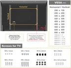 TAVR Universal Table Top TV Stand Base/Legs for Most 32 37 40 42 47 50 55 LCD LED Plasma Flat Screen TVs, Height Adjustable Replacement Stand, Holds up to 88 lbs, Max VESA 800x400 mm